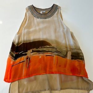 sleeveless blouse from Anthropologie